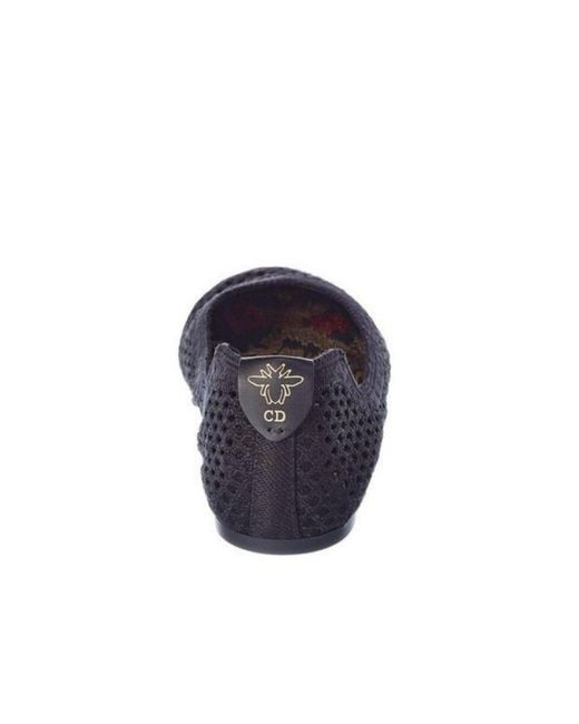 Dior Black Poeme Cotton Ankle-tie Ballerina Flats