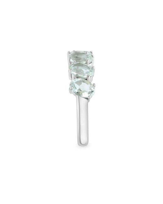 Effy Metallic Sterling Silver Green Amethyst Ring