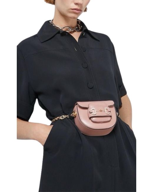 Gucci Pink Horsebit 1955 Belt Bag