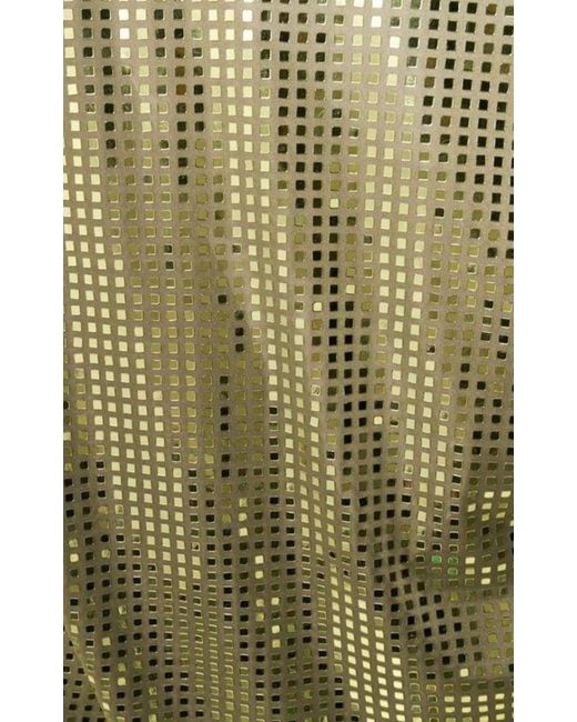 Bottega Veneta Green Sequined Button Front Shirt