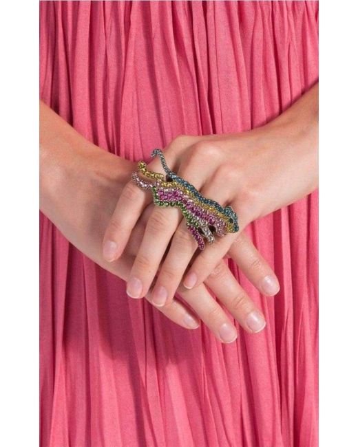 Gucci Blue Two Finger Colour Ringit 14/