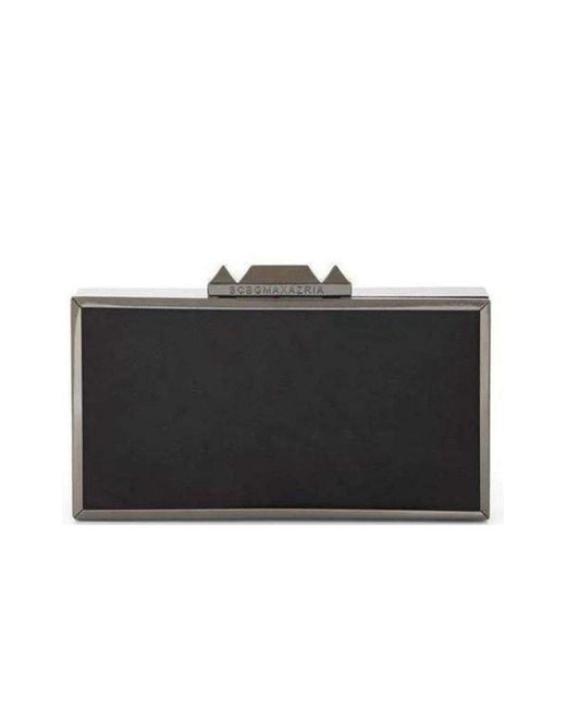 BCBGMAXAZRIA Black Sadie Box Clutch With Side Handle