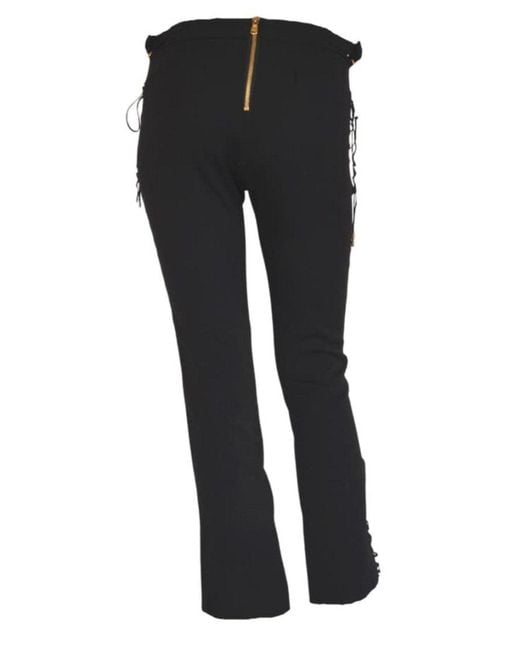 Emilio Pucci Black Criss Cross Peekaboo Leg Pants
