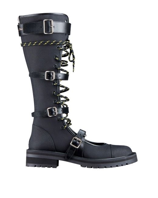 Dior Anger Black Technical Fabric Boots