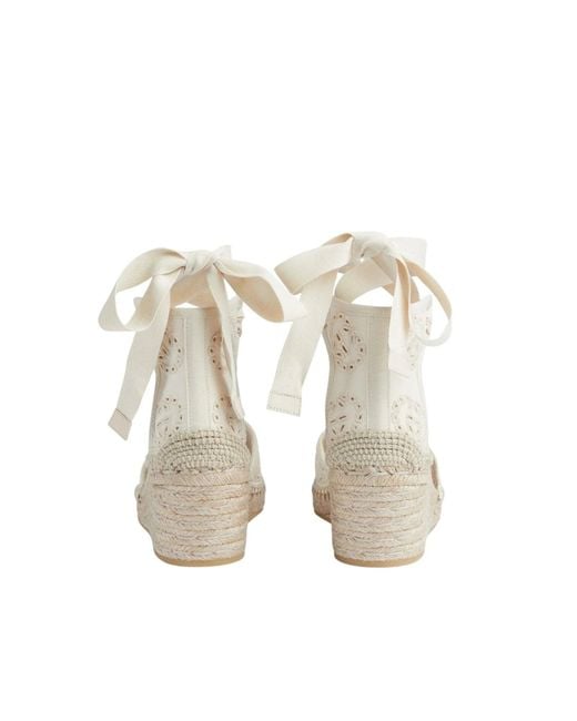 Gucci White Interlocking G Platform Espadrilles Ivory Canvas