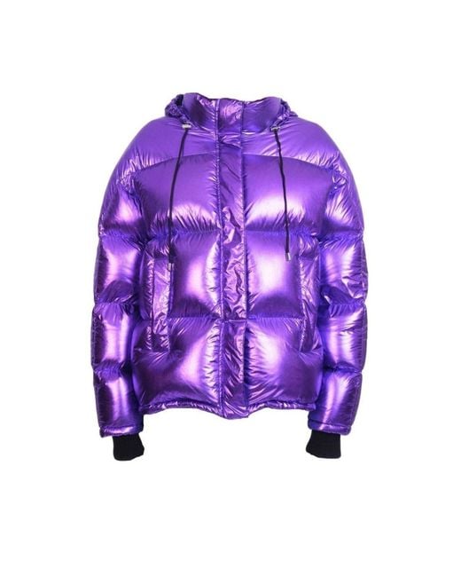 Alexandre Vauthier Purple Viola Polyester Puffer Jacket