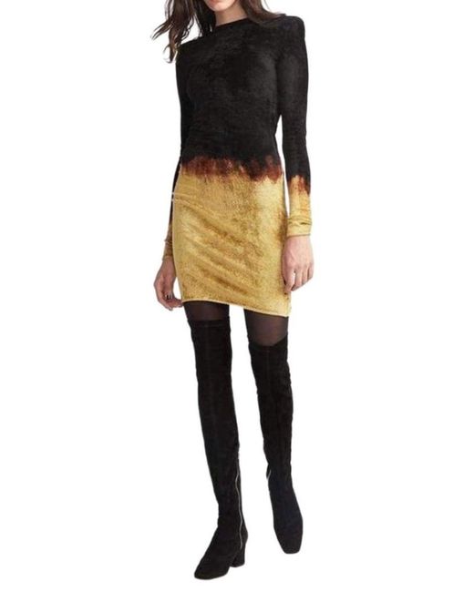 Balmain Black Velvet Fire Dress