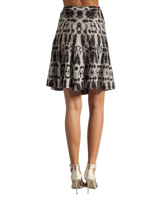 BCBGMAXAZRIA Black A-line Silk Blend Skirt