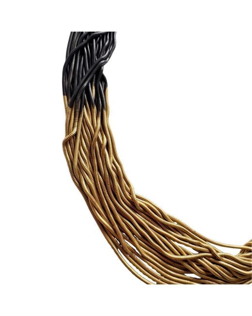 BCBGMAXAZRIA Metallic Two-tone Layered Chain Statement Necklace