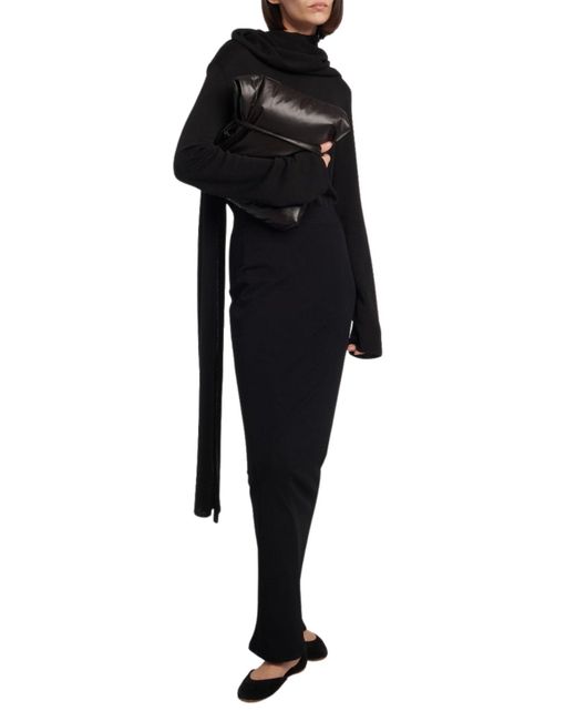 The Row Black Gemma Suede Ballet Flats