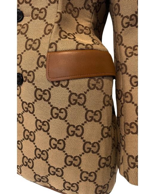 Gucci Brown The Hacker Project Maxi GG Hourglass Jacket