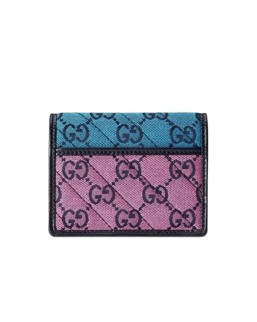 Gucci Blue Gg Marmont Multicolor Wallet