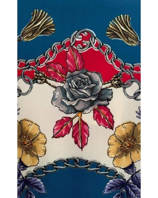 Gucci Blue Boudoir Printed Wool-twill Kaftan Dress