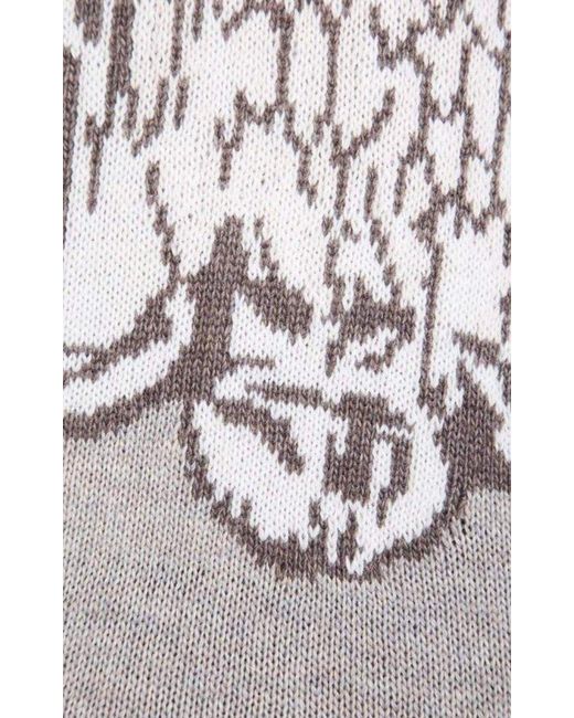 BCBGMAXAZRIA Natural Rooney Graphic Long Sleeve Sweater