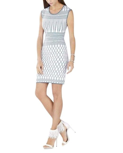 BCBGMAXAZRIA White Devine High Heel Beaded Ankle Dress Sandals