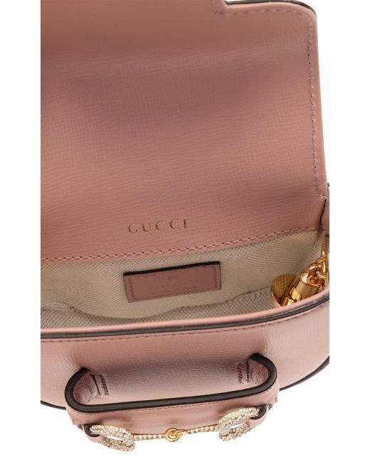 Gucci Pink Horsebit 1955 Belt Bag