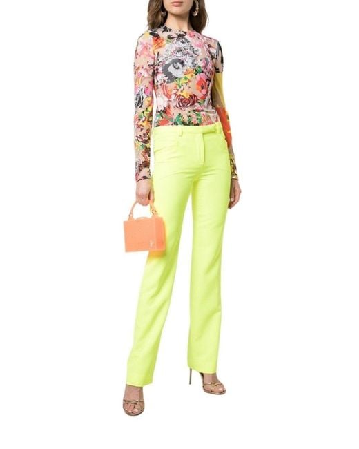 Versace Multicolor Floral Jersey Top It 44 ( Us 8 )