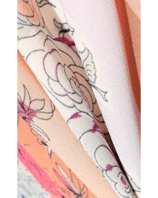 Emilio Pucci Multicolor Lace-trimmed Printed Jersey Dress