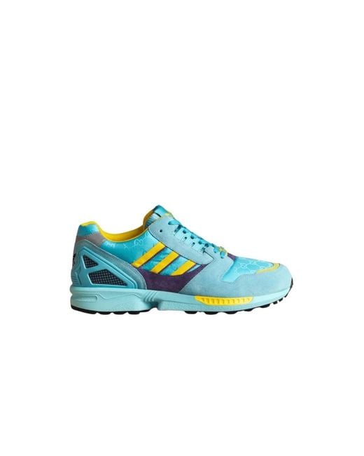 Gucci Blue Adidas Zx 8000 Two Tone Suede Sneakers