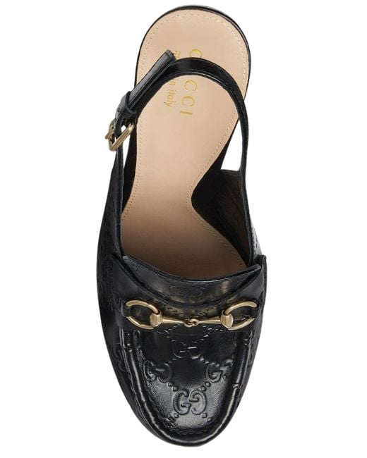 Gucci Blue Ottavia GG Platform Pumps 145mm