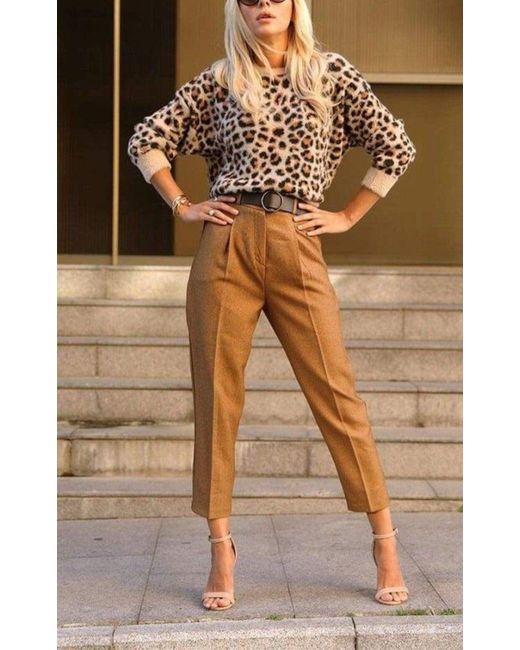 Cult Moda Black Cheetah Pattern Sweater