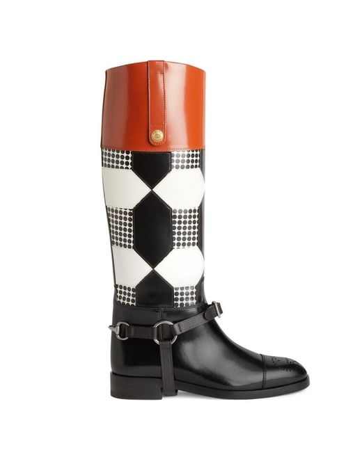Gucci Brown Zelda Horsebit Harness Boot