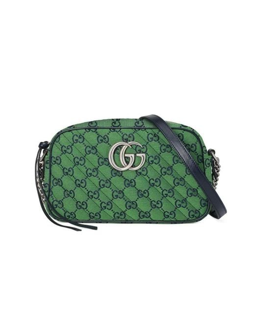 Gucci Green GG Marmont Quilted Crossbody Bag