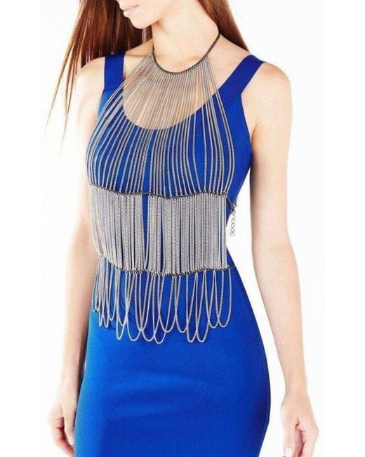 BCBGMAXAZRIA Metallic Halter Body Chain