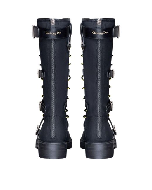 Dior Anger Black Technical Fabric Boots