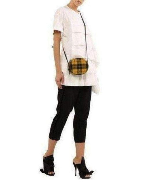 N°21 Yellow Round Checked Tartan Crossbody Bag