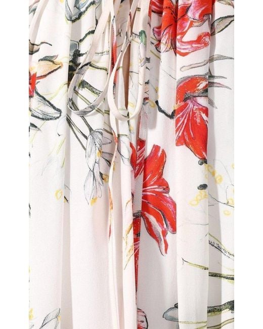 McQueen Multicolor Endangered Flower Print Sleeveless Dress