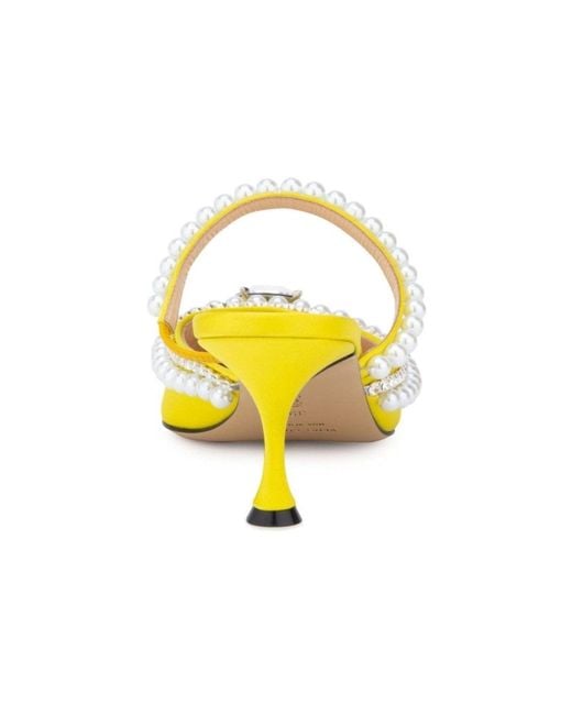 Mach & Mach Yellow Diamond & Pearl 65 Heels