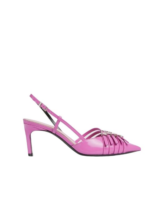 Gucci Pink Regent Buckle Slingback Pumps 65