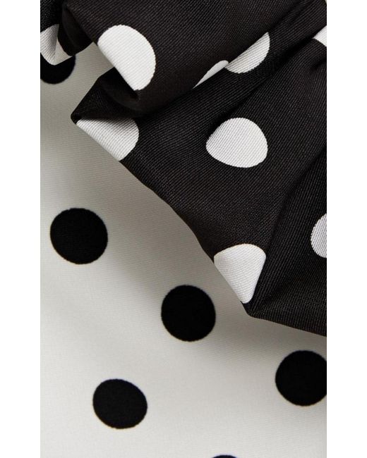 Rodarte Black Ruffled Polka-dot Blouse