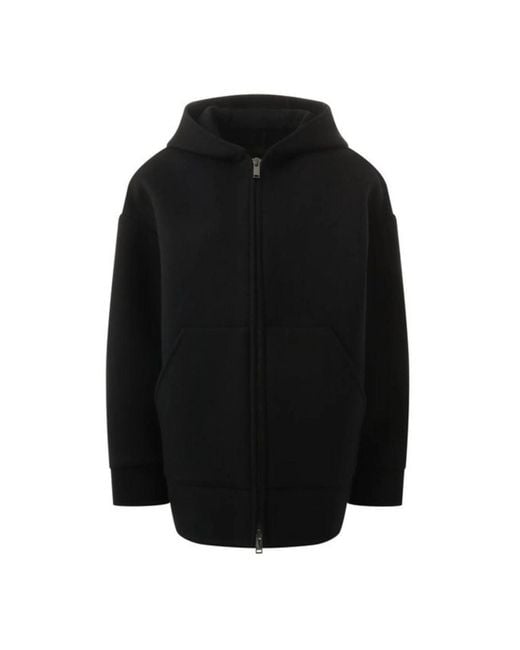 Valentino Black Zip-up Drop Shoulder Hoodie Jacket