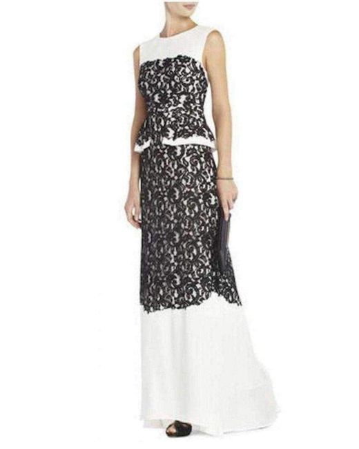 BCBGMAXAZRIA Black Loretta Lace Gown