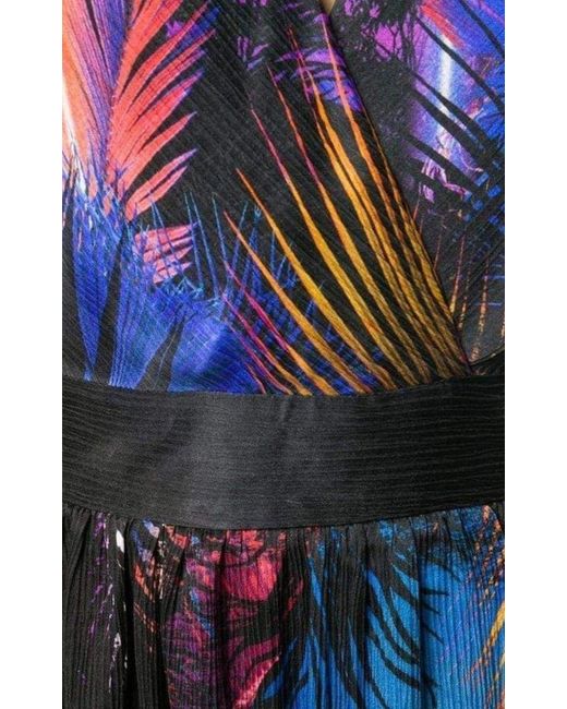 Balmain Multicolor Halter Neck Printed Silk Dress