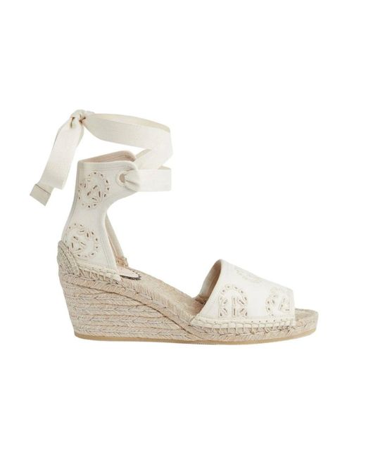 Gucci White Interlocking G Platform Espadrilles Ivory Canvas