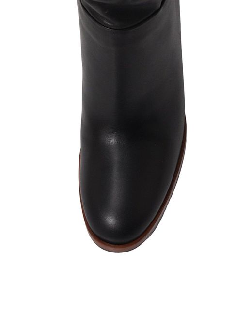 Gucci Black Leather Mid-heel Boot