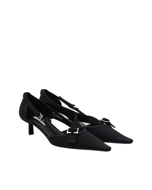 Prada Pointed Slingback Black Kitten Heel Pumps