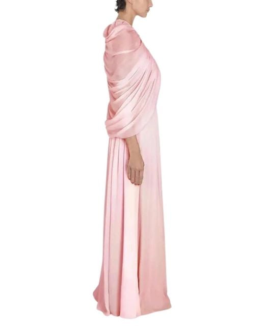 Giambattista Valli Pink Cape-style Silk Gown