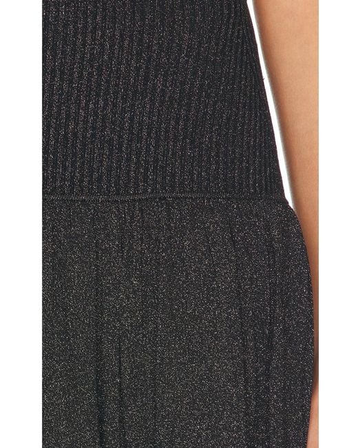 Zimmermann Black Crush Metallic Flare Skirt
