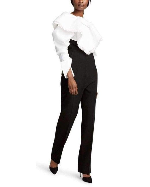 Jacquemus Black Le Pantalon Straight High Rise Wool Trousers Pants