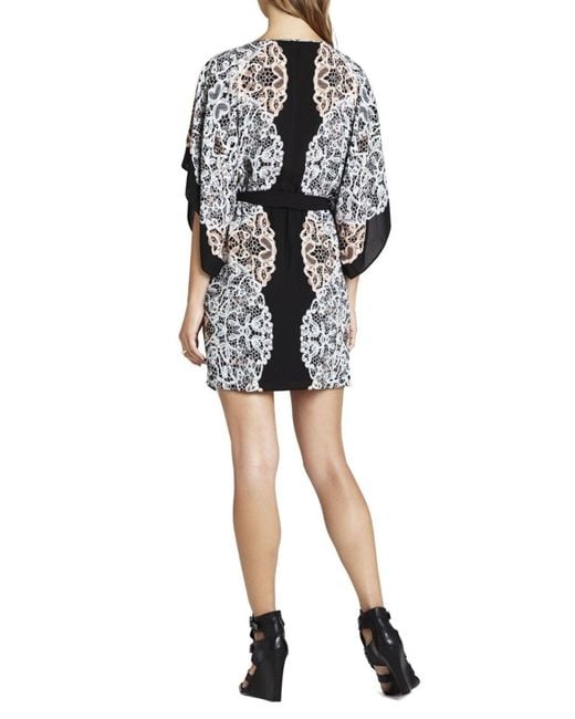 BCBGMAXAZRIA Black Combo Kimono Dress