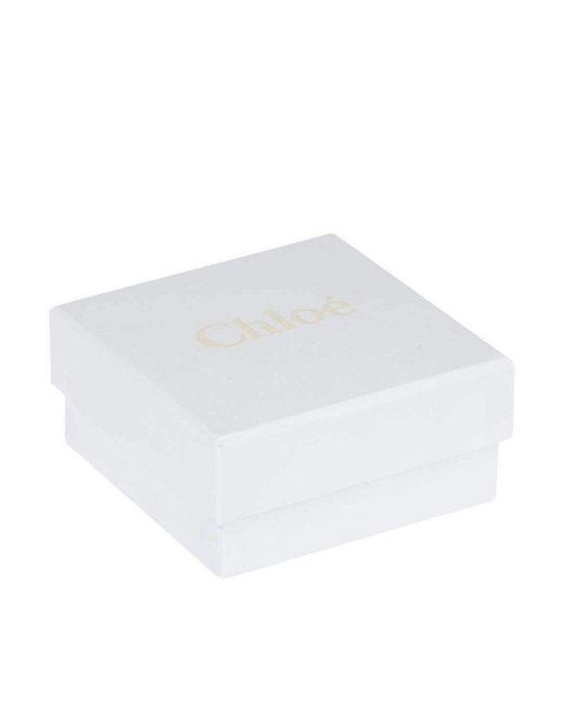 Chloé Metallic Darcey Swarovski Pearls Plated Brass Half Hoop Earrings