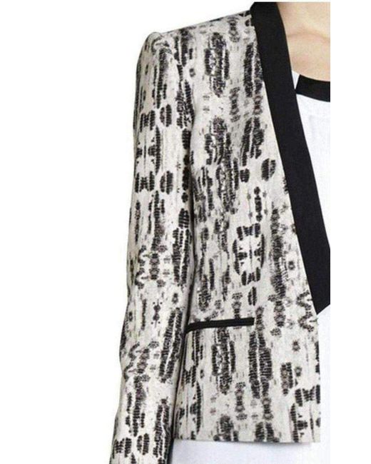 BCBGMAXAZRIA Black Guy Printed Jacket