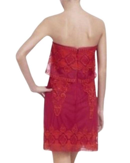 BCBGMAXAZRIA Mayela Ruby Red Strapless Dress