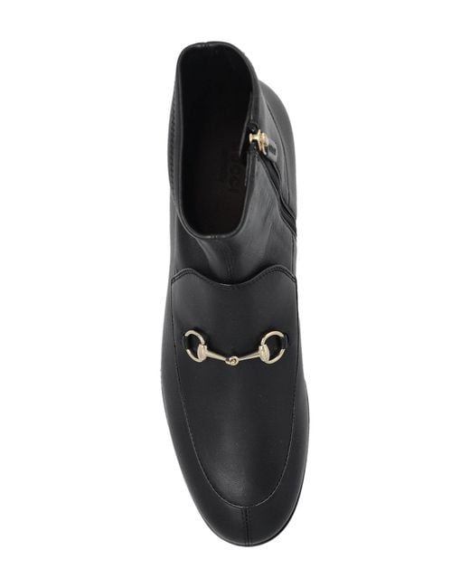 Gucci Jordaan Black Leather Ankle Boots