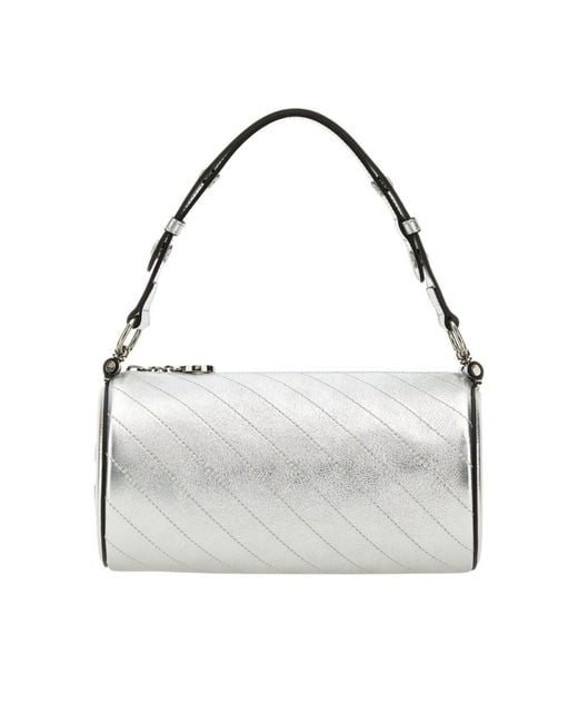 Gucci Blondie Mini Metallic Silver Shoulder Bag in Gray | Lyst