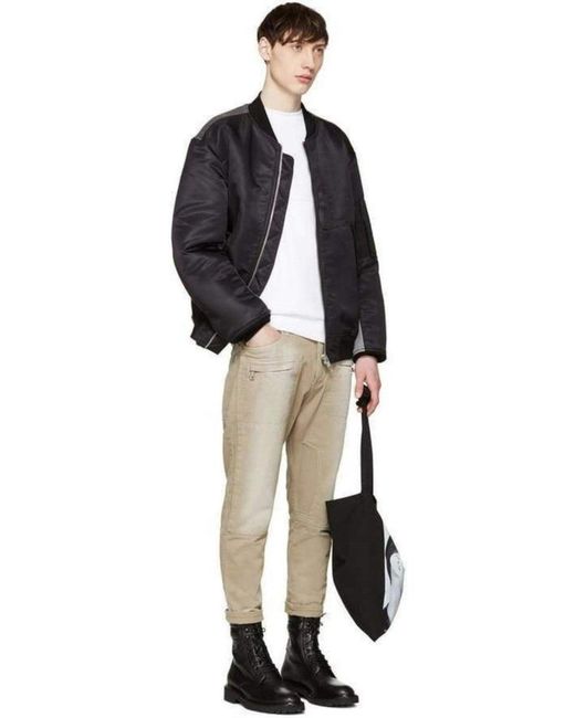 Balmain Natural Tan Cropped Jeans for men